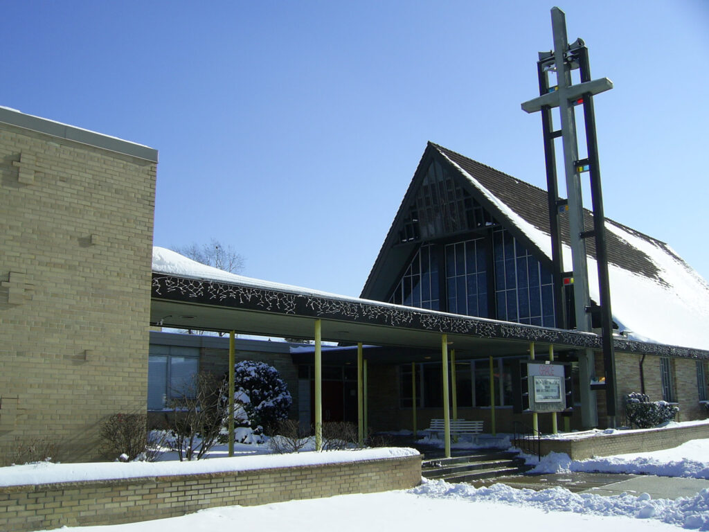 Grace United Church of Christ in the winter