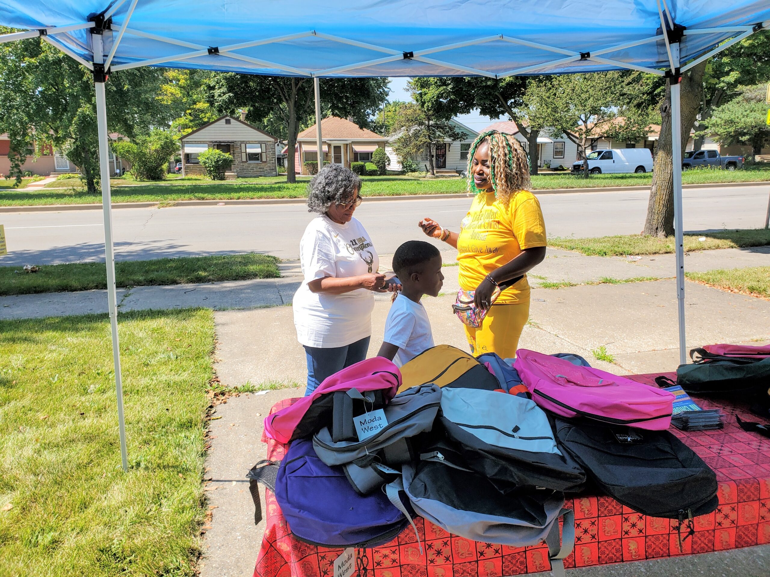 Grace UCC Member interacting with community